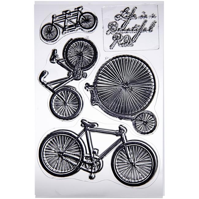 Bo Bunny Bicycles Stamp Multicolor